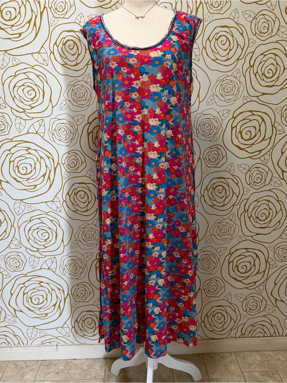 Natural Life Hangout cotton floral maxi dress
